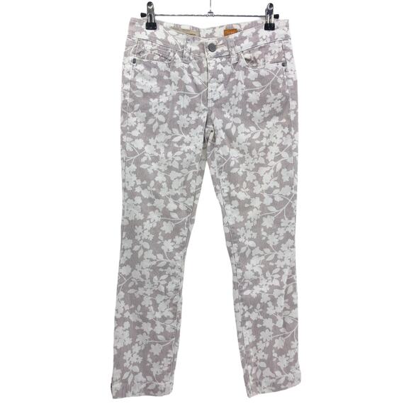 Anthropologie 25x25 Pilcro and the Letterpress Cream Floral STET Skinny Jeans - Picture 1 of 6